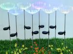 Solar optical fiber jellyfish Lights Outdoor Lawn Park Decoration Lamp LED