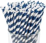 Yellow And White Striped Paper Straws