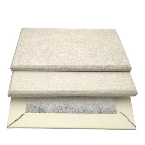 1200 X 600 Fabric Acoustic Wall Panel Adhesive Fiberglass Sound Absorbing Fabric