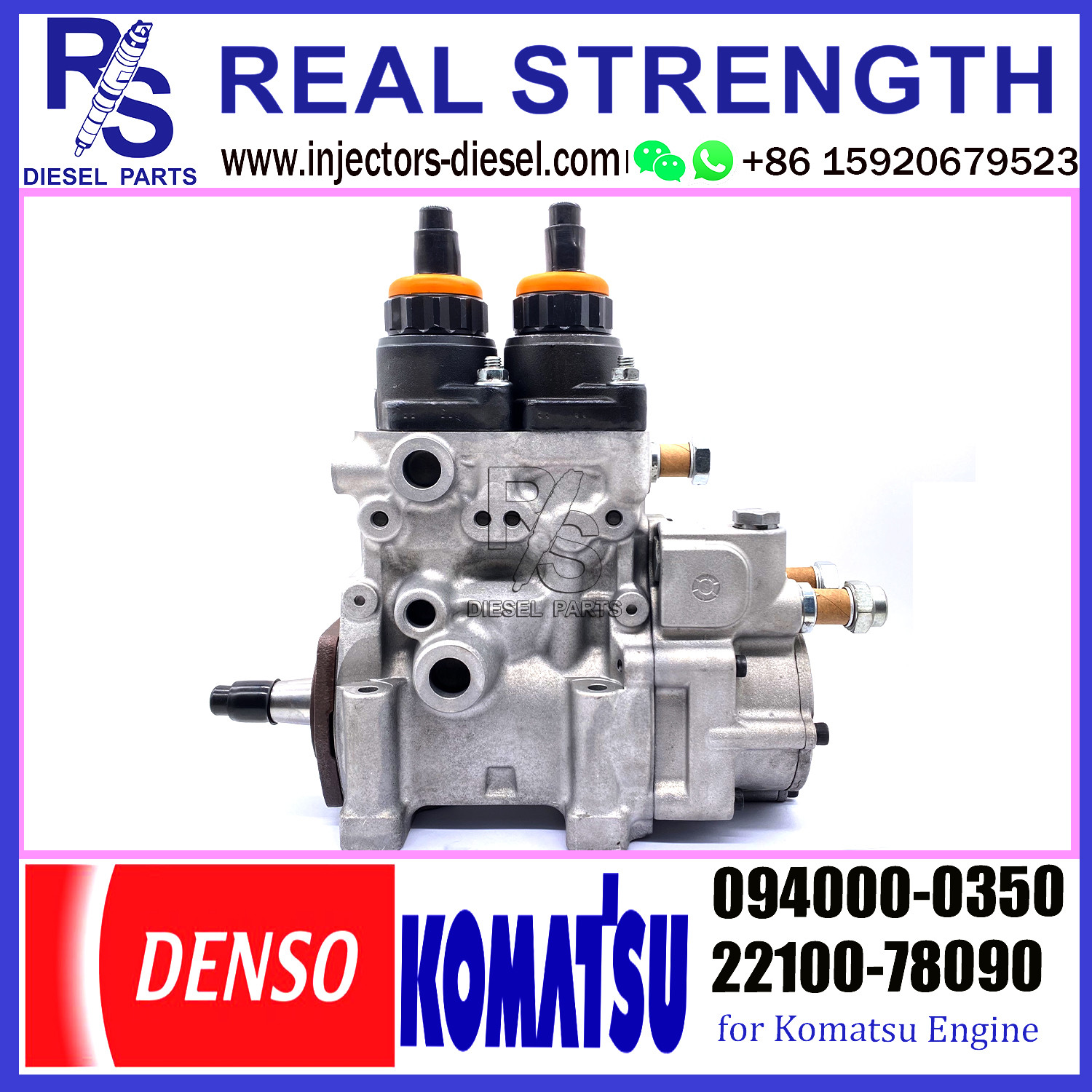 DENSO pump 094000-0350 22100-78090 Common Rail Diesel Pump 094000-0350 22100-78090 for Komatsu