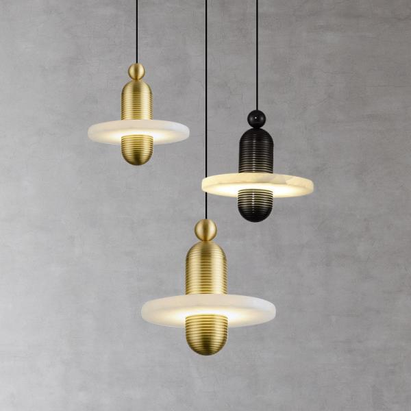Nordic Simple Marble Single Head Restaurant Chandelier Modern Fashion Small