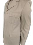 Premium Military Dress Uniform Set in Khaki Jacket + Long Sleeve Shirt +