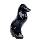 Black Color Cat Shaped Urn , Unique Cat Urns Metal Brass Material American Style