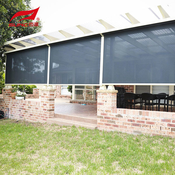 Outdoor Waterproof Zip Track Blinds Patio Roll Up Shade Window Roller Blinds