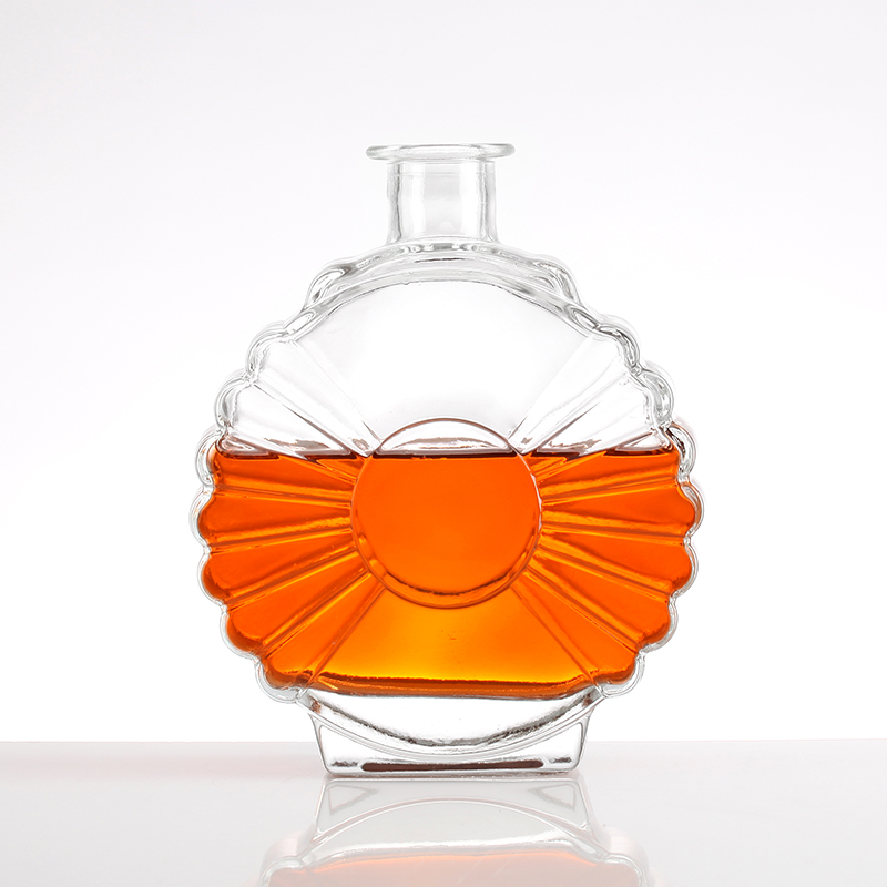 Luxury Whisky Bottle with Hot Stamping Surface Handling Tall Thin Design
