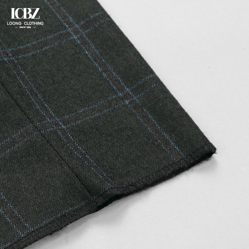 100% Wool Slim-fit Man Casual Trousers for Men 2023 Formal Business Pants Flat Front Style