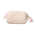 Custom Lady Natural Tassel Lace Portable Makeup Cosmetic Bag Small