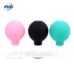Face Lift Vacuum suction Massage Hijama Cups Rubber facial cupping black with