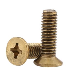 Wholesale M3 Size Brass Flat Head Machine Screws 4-35mm Length Customized from china suppliers