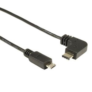 Wholesale USB 3.1 Type C Male 90 Degree to Micro USB 2.0 5Pin Male Data Cable from china suppliers