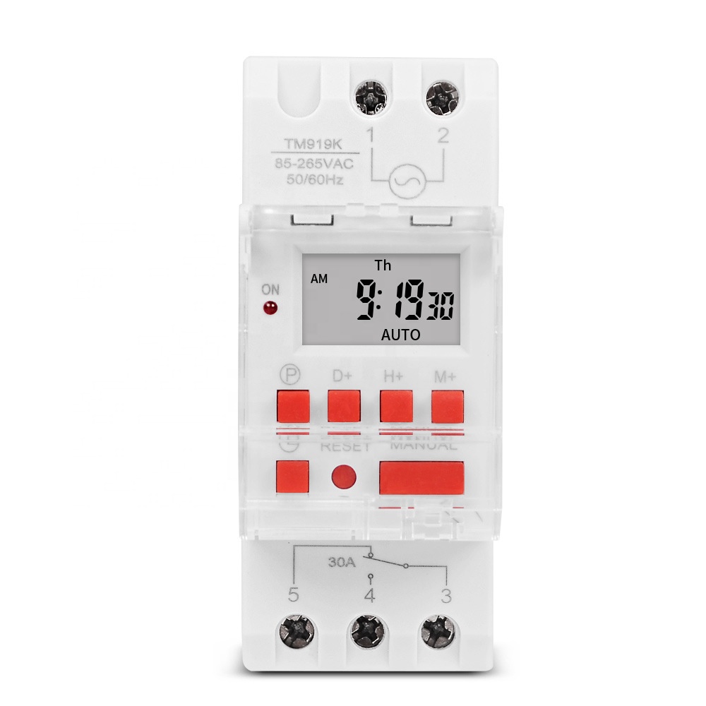 5000W 30A Weekly 7 Days Programmable Timer Controller AC 220V Digital Time Switch Relay