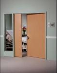 High quality Aluminum frame Hospital room Door with lead glass window