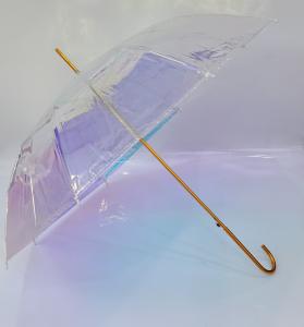 Wholesale Auto Open Clear Umbrella Romantic Dream Beautiful Color Aurora Transparent Umbrella from china suppliers