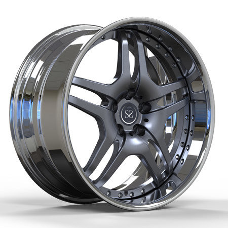 Gun Metal Brushed 22 Inches Bmw M8 2 Piece Forged Wheels 4x100