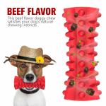 Red Color Large Dog Tough Chew Toys 6.5*2.7 Inch Eco Friendly Rubber Material