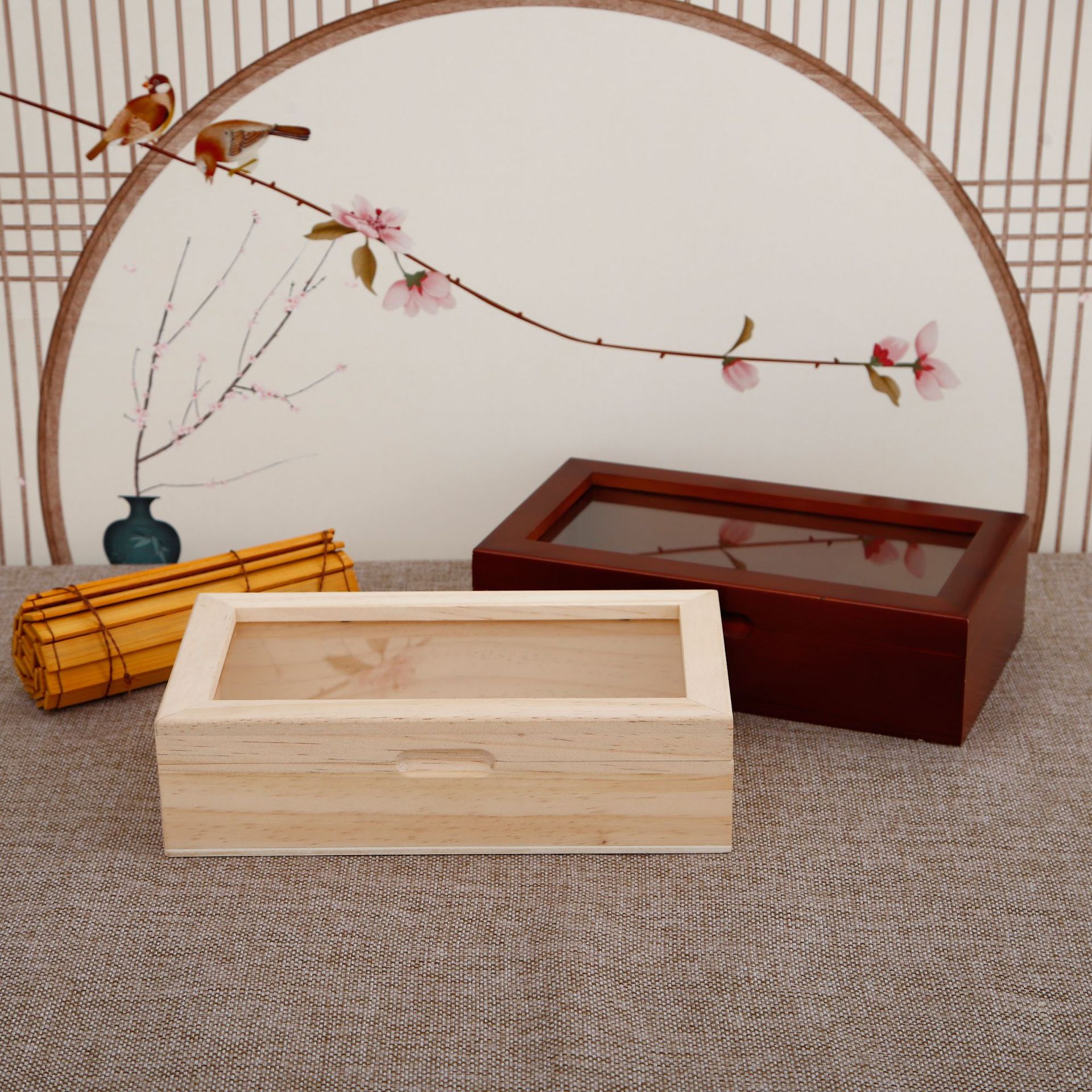 Exquisite Wooden Packaging Box Custom Carved Gift Wooden Packaging Box