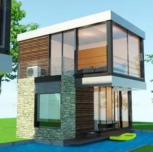 Wholesale 2 Storey Steel House Container Furnished Apartment Hotel Villa For Holiday from china suppliers