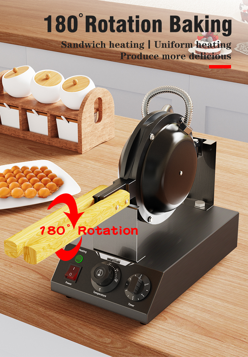 Commercial Snack Machine Electric Egg Cake Pancake Puff Maker Seed Machine Waffle Maker
