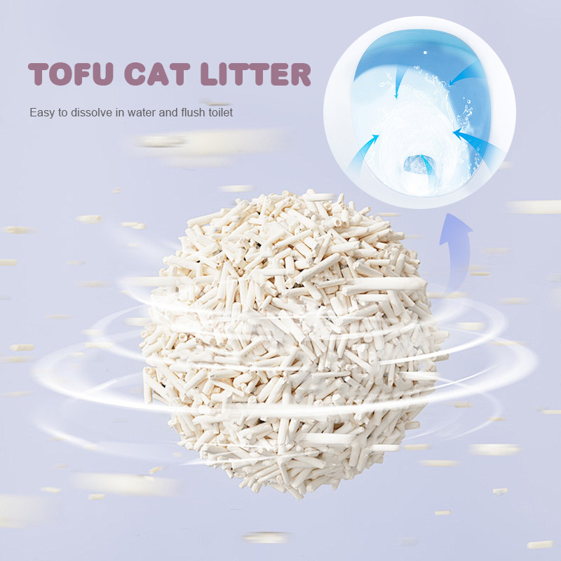 Fast Clumping Tofu Cat Litter Without Dust Purple Odor Eliminating Cat Litter