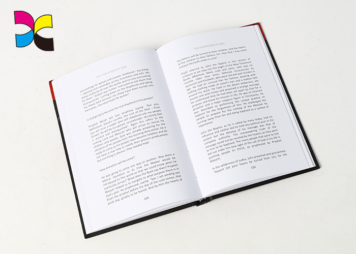 Offet Hardcover Book Printing Spot Shinny With Dust Jacket Black White Color