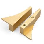 Modern Four Star Golden Aluminum Cupboard Door Handles For Decoration