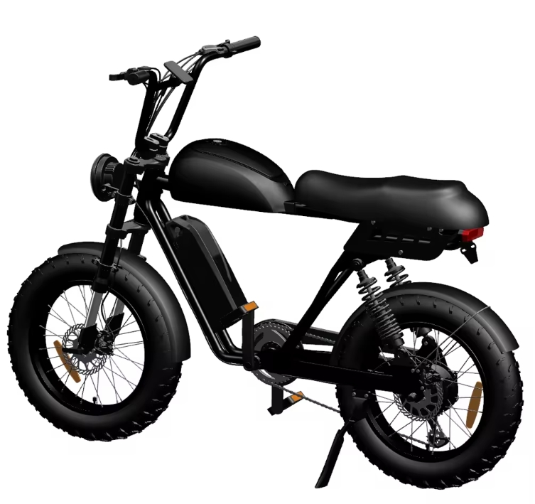 20 Inch Fat Tire 73 Style Ebike 7 Speed Electric Mountain Bike 48V 500W 750W 1000W Retro Full Suspension Electric Bike