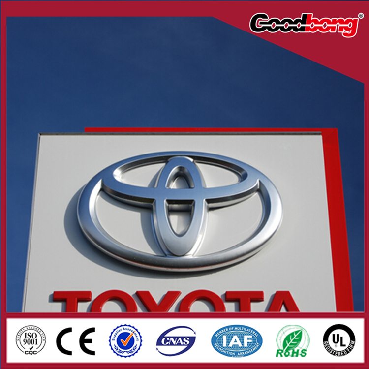 Outdoor Durable Electroplating Acrylic Pylon Auto Shop Sign