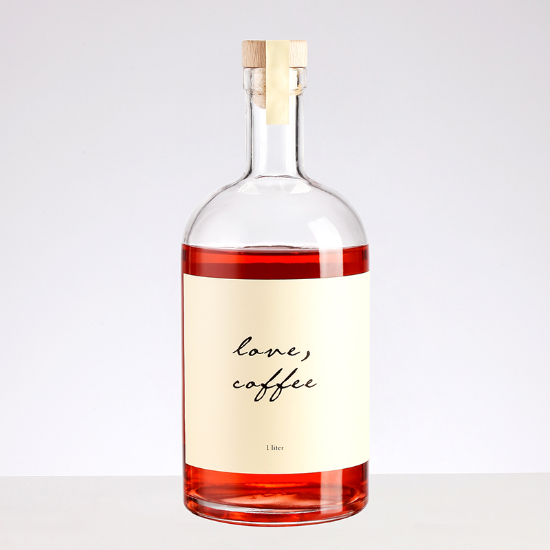 Customized Logo Hot Stamping Glass Bottles for Liquor Whiskey Gift Brandy Bottle XO