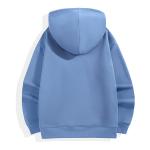 Light Blue Zipper Horse Riding Hoodies Women's Sports Thickened Jacket
