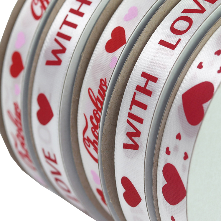 Recycled Decorative Satin Ribbon Solid Color Patterned With Smooth Surface