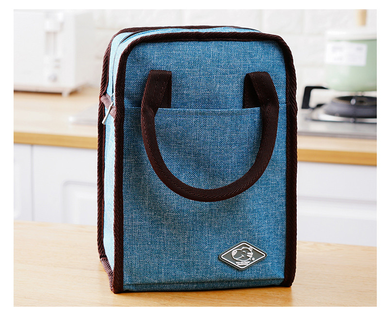Waterproof Zippered Polyester L18.5cm Insulated Picnic Bag