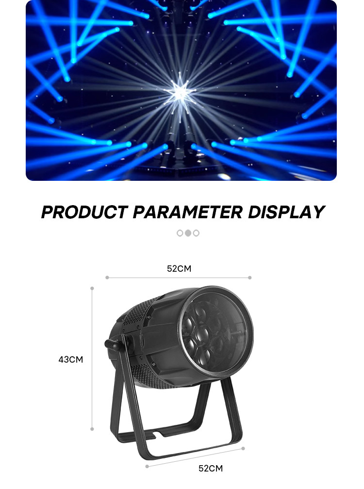 7×40W RGBW zoom waterproof light professional stage light Zoom Outdoor par Light