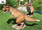 Playground Exhibition Twins Dinosaur Lawn Decorations For Theme Park
