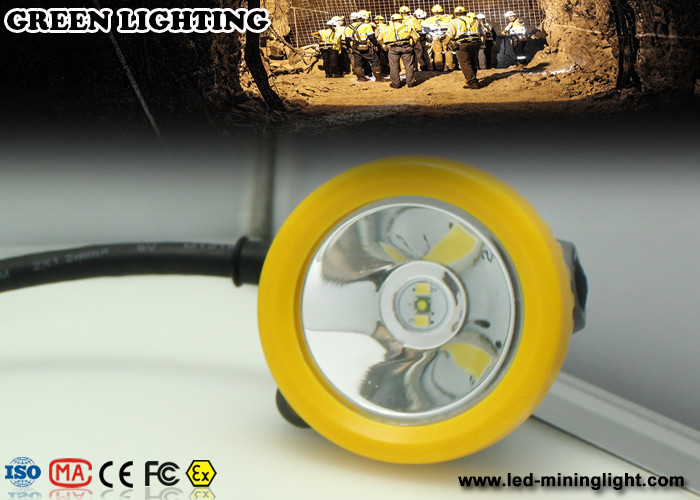 Rechargeable IP68 Waterproof Coal Miners Headlamp , 10000 Lux CREE LED Mining Cap Lamp
