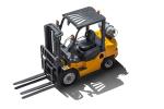 1.5 - 3.5ton Gas Powered Four Wheel Forklift , Heavy Equipment Forklift With