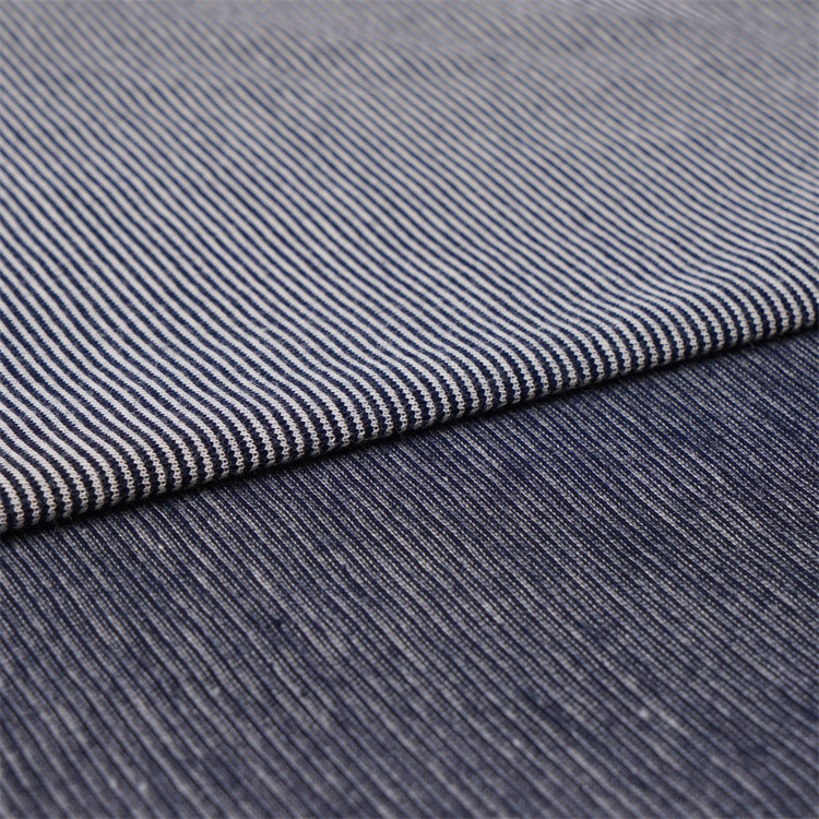 Wear-Resistant And Sweat-Absorbent And Breathable Striped Knit Fabric For Casual Wear