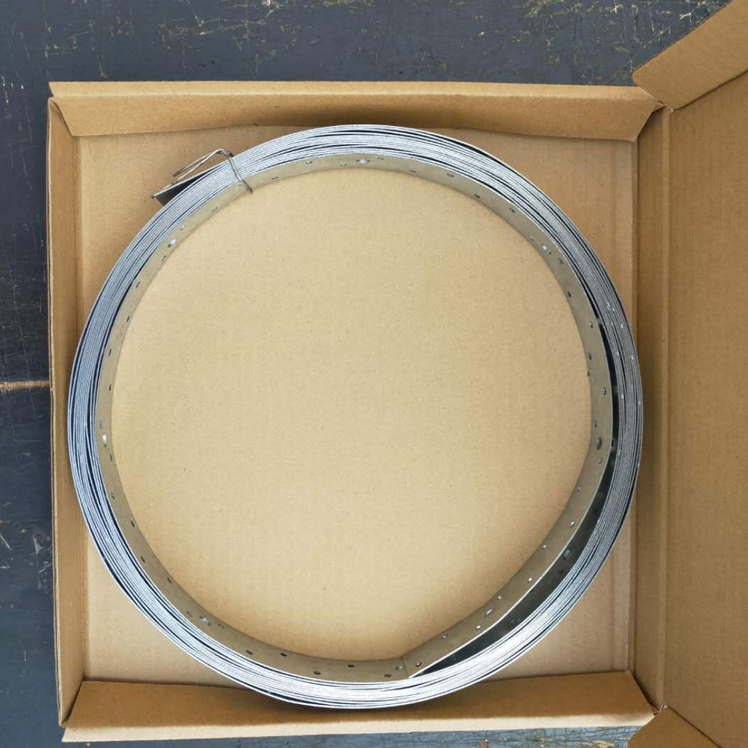30mm Silver Galvanized Steel Anti corrosion Coiled Strap Works With A Drill To Speed Up Tensioning