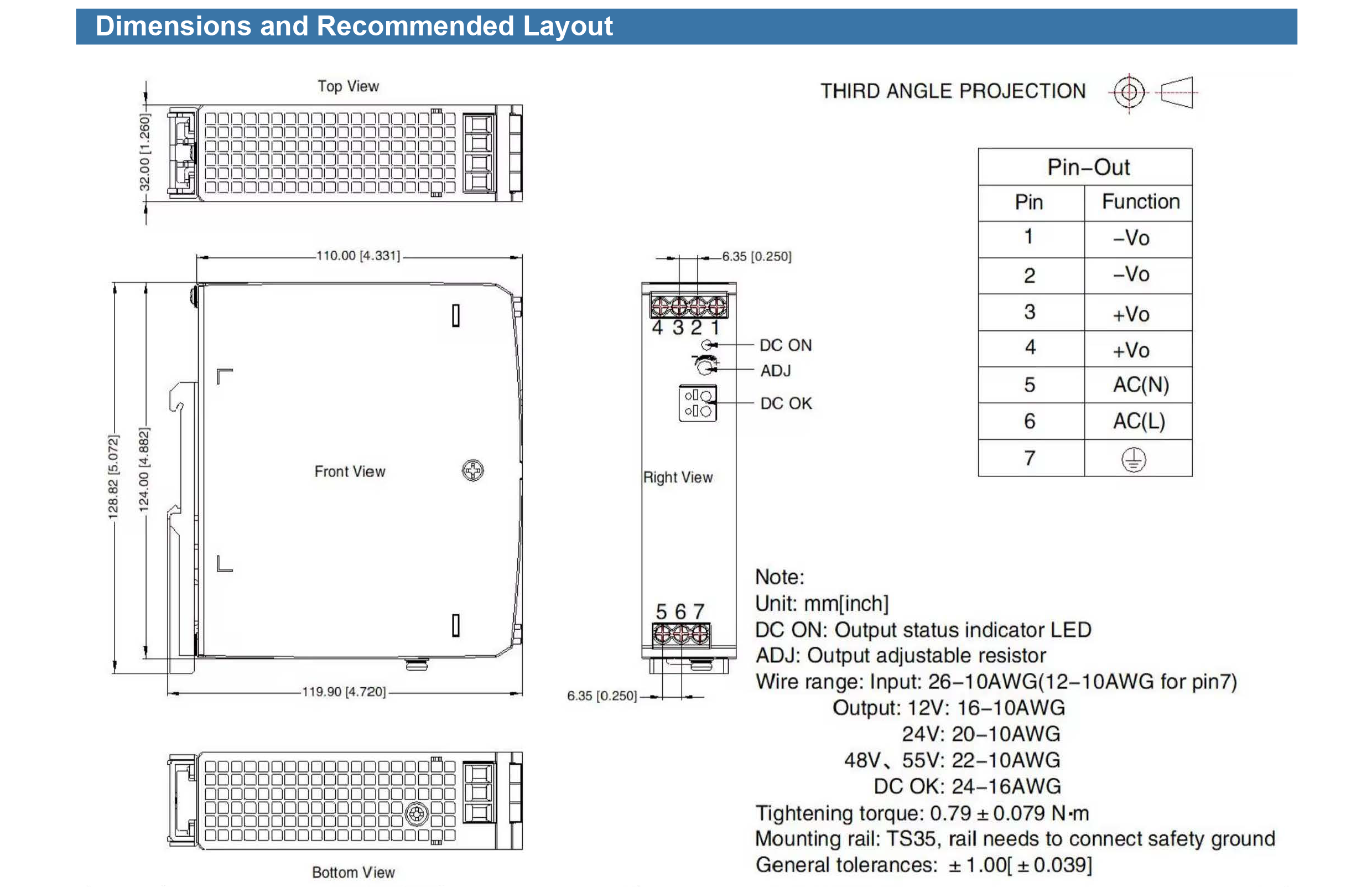 240W 24V Industrial Power Supply Metal Case 10A Output