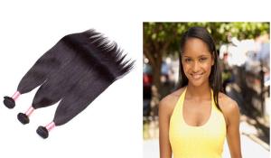 Wholesale Unprocessed Virgin Double Drawn Hair Extensions , Straight Style Human Hair Weaving from china suppliers