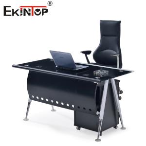 Wholesale Custom Durable Computer Glass Desk With Drawers For Office Building from china suppliers