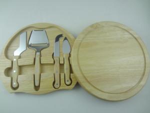 Wholesale Cheese Knife Set Wooden handle With Cutting Board from china suppliers