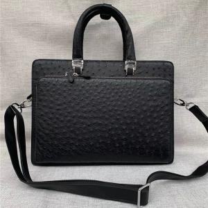 Wholesale Authentic Real Ostrich Skin Men's Large Briefcase Laptop Purse Bag Genuine Exotic Leather Male Working Portfolio Handbag from china suppliers