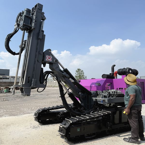 Top Hammer Drilling Machine High Efficiency Blast Hole Drill Rigs Portable Small Drilling Rig