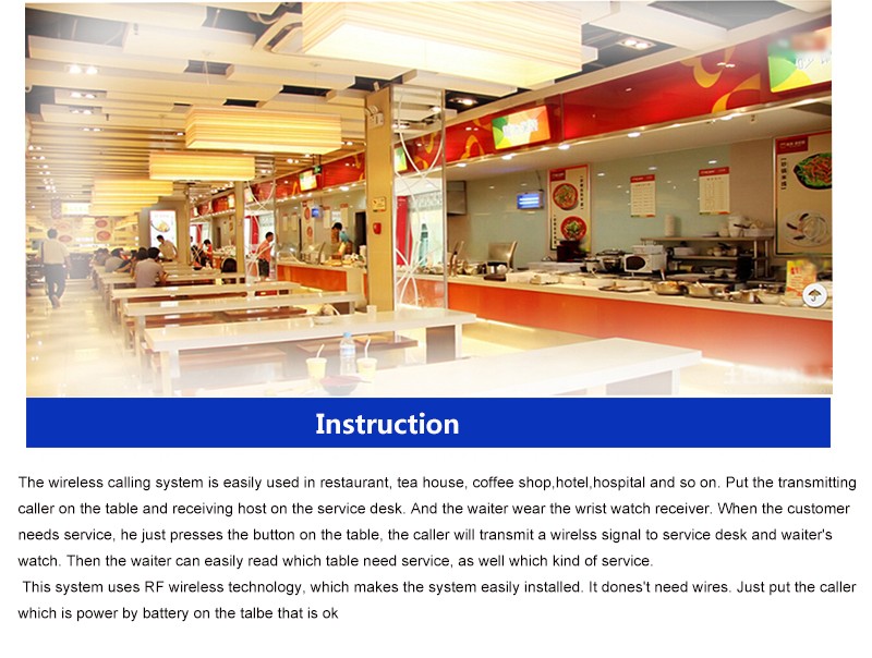 High-quality wireless electronic waiter paging table bell system