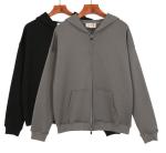 Small Quantity Garment Manufacturer Men'S Double Zip Head Hoodies French Terry