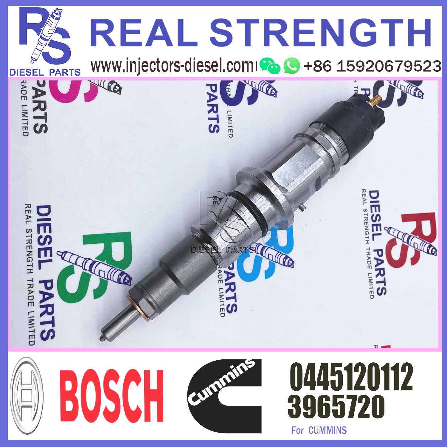 OEM New Diesel Fuel Injector 4940439 5263305 3965720 0445120272 0445120112
