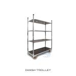 Garden Flower Cart Galvanized CC Flower And Plant Trolleys PP / PA Wheel