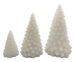 3pk Halloween Wax Pinecone LED Light 11*11*19.5cm 9.2*9.2*16.8cm 6*6*10.5cm