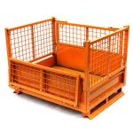 Steel Wire Mesh Pallet Cage Powder coated Collapsible Storage Cage