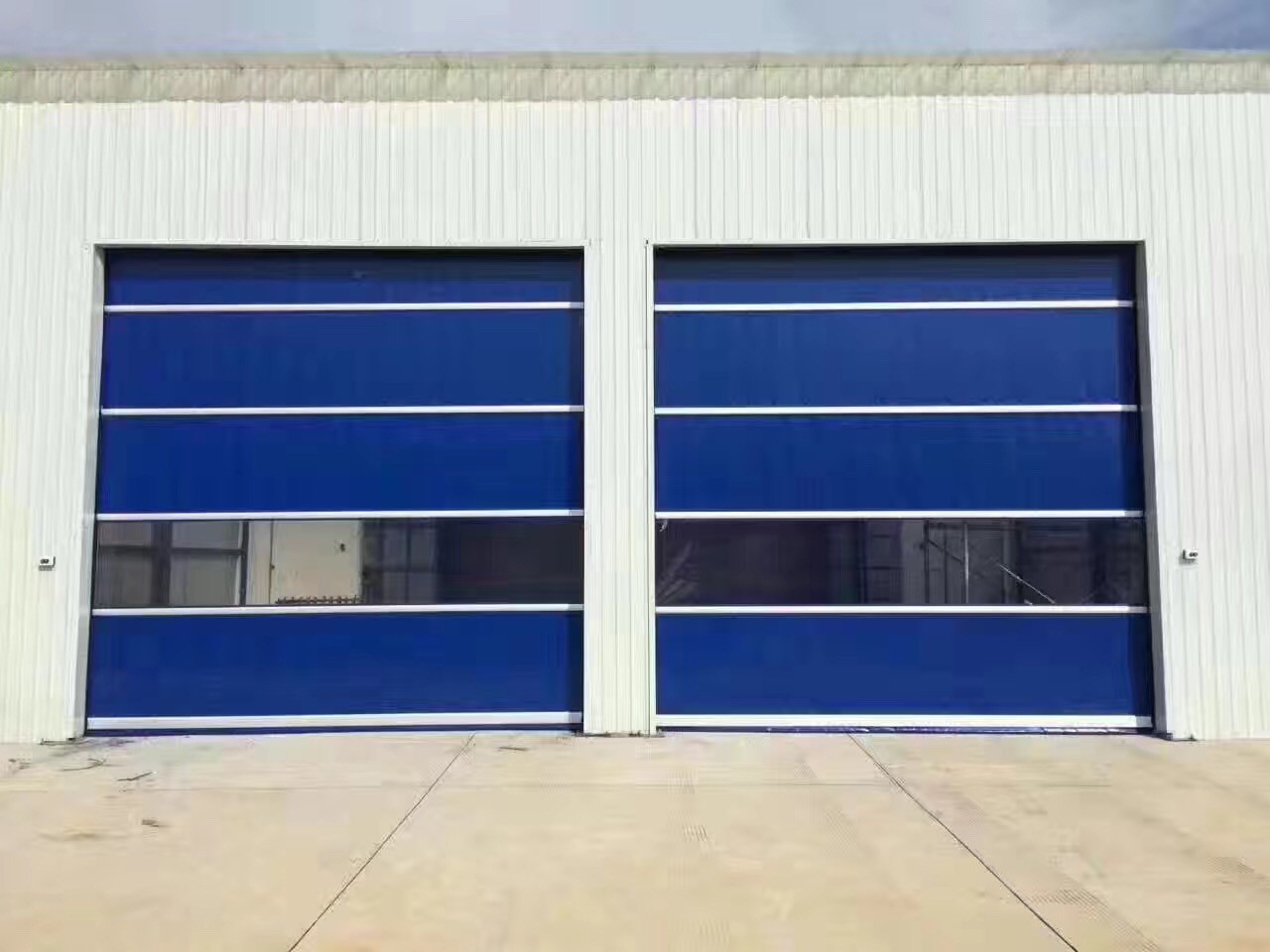 Dustproof Automated Roller Shutter Doors , High Speed PVC Roll Up Doors
